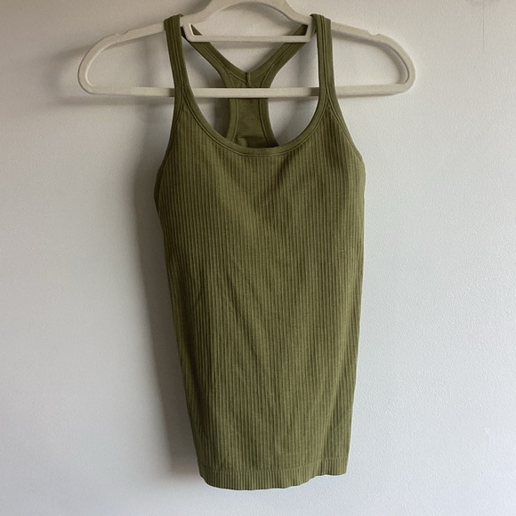Lululemon Ebb to Street Tank Top Bronze Green - Picture 2 of 6